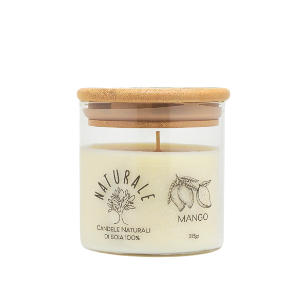 CANDELA NATURALE IN SOIA - MANGO - Candela profumata 215g